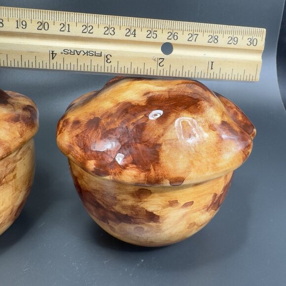 Italian Pottery Bread Pastry Cupcake Canister Jar Container Made In Italy Set 2 - Picture 4 of 13